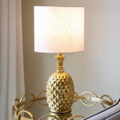 19" Modern Pineapple Table Lamp Gold Leaf - Decor Therapy -Desk Lamps sales shop unnamed file 2516