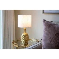 19" Modern Pineapple Table Lamp Gold Leaf - Decor Therapy -Desk Lamps sales shop unnamed file 2518