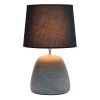 Round Concrete Table Lamp with Shade Black - Simple Designs