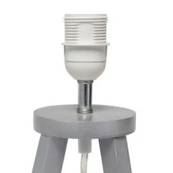 Wood Interlocked Triangular Table Lamp with Fabric Shade Gray - Simple Designs -Desk Lamps sales shop unnamed file 2539