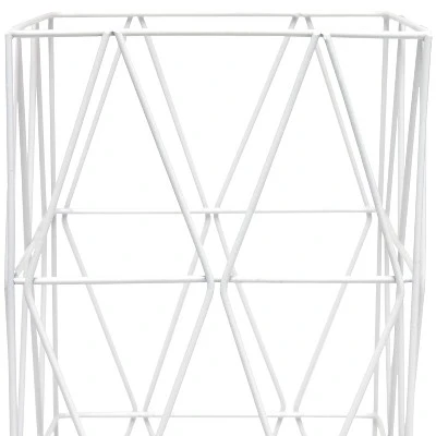 Metal Geometric Square Table Lamp White - Simple Designs 2 Metal Geometric Square Table Lamp White - Simple Designs - Image 2