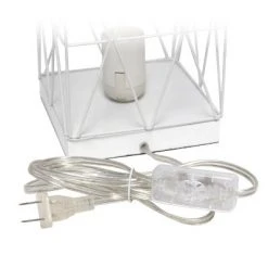 Metal Geometric Square Table Lamp White - Simple Designs 12 Metal Geometric Square Table Lamp White - Simple Designs -Desk Lamps sales shop unnamed file 2550