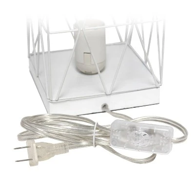 Metal Geometric Square Table Lamp White - Simple Designs 5 Metal Geometric Square Table Lamp White - Simple Designs - Image 5