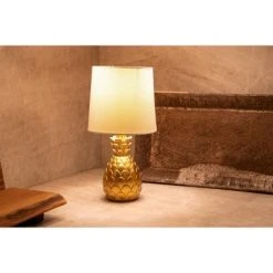 13" Geraldine Pineapple Table Lamp Gold - Decor Therapy -Desk Lamps sales shop unnamed file 2622