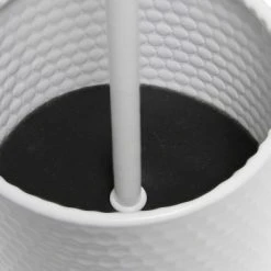 Hammered Metal Organizer Table Lamp with USB Charging Port and Fabric Shade White/Gray - Simple Designs -Desk Lamps sales shop unnamed file 2651