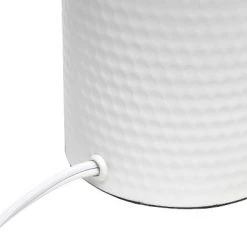 Hammered Metal Organizer Table Lamp with USB Charging Port and Fabric Shade White/Gray - Simple Designs -Desk Lamps sales shop unnamed file 2653