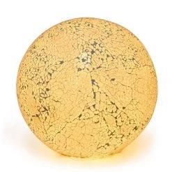 1 Light Mosaic Stone Ball Table Lamp White - Simple Designs