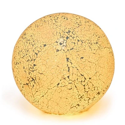 1 Light Mosaic Stone Ball Table Lamp White - Simple Designs 1 1 Light Mosaic Stone Ball Table Lamp White - Simple Designs