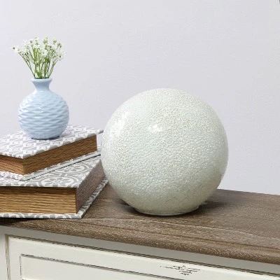 1 Light Mosaic Stone Ball Table Lamp White - Simple Designs 2 1 Light Mosaic Stone Ball Table Lamp White - Simple Designs - Image 2