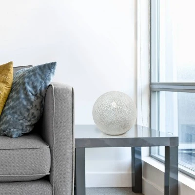 1 Light Mosaic Stone Ball Table Lamp White - Simple Designs 3 1 Light Mosaic Stone Ball Table Lamp White - Simple Designs - Image 3