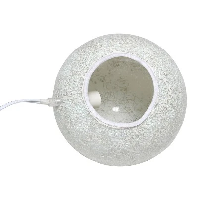 1 Light Mosaic Stone Ball Table Lamp White - Simple Designs 4 1 Light Mosaic Stone Ball Table Lamp White - Simple Designs - Image 4