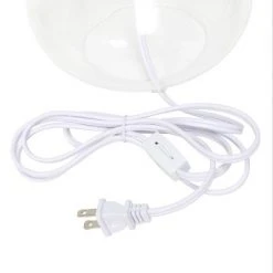 Clear Glass Raindrop Table Lamp with Fabric Shade Gray - Simple Designs -Desk Lamps sales shop unnamed file 2676