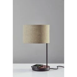 19.5" Oliver Charge Table Lamp Black - Adesso -Desk Lamps sales shop unnamed file 2680