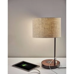 19.5" Oliver Charge Table Lamp Black - Adesso -Desk Lamps sales shop unnamed file 2682
