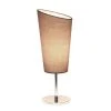 Mini Chrome Table Lamp with Angled Fabric Shade Gray - Simple Designs