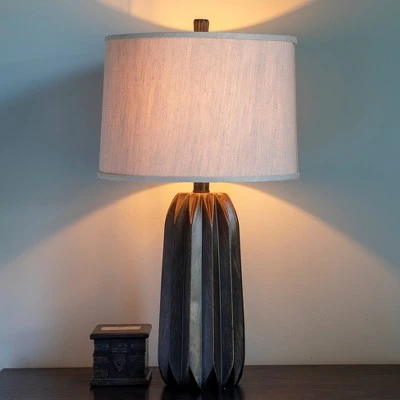 26.5" Acton Resin Table Lamp Brown - Decor Therapy 4 26.5" Acton Resin Table Lamp Brown - Decor Therapy - Image 4