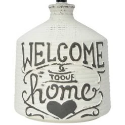 Welcome Home Rustic Ceramic Foyer Entryway Accent Table Lamp with Fabric Shade White - Simple Designs 11 Welcome Home Rustic Ceramic Foyer Entryway Accent Table Lamp with Fabric Shade White - Simple Designs -Desk Lamps sales shop unnamed file 2745