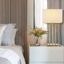 24" Soho Table Lamp with Linen Shade White - Globe Electric -Desk Lamps sales shop unnamed file 2764