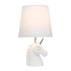 Sparkling Unicorn Table Lamp Silver/White - Simple Designs