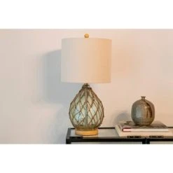 23" x 12" Rayna Rope Wrapped Table Lamp Blue - Decor Therapy -Desk Lamps sales shop unnamed file 2824
