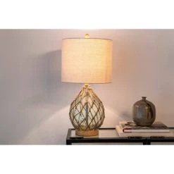 23" x 12" Rayna Rope Wrapped Table Lamp Blue - Decor Therapy -Desk Lamps sales shop unnamed file 2825