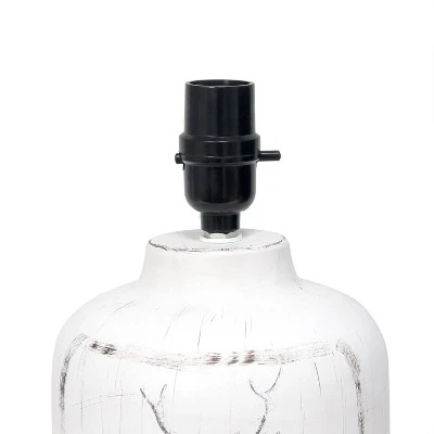 Rustic Deer Buck Nature Printed Ceramic Accent Table Lamp with Fabric Shade White - Simple Designs 5 Rustic Deer Buck Nature Printed Ceramic Accent Table Lamp with Fabric Shade White - Simple Designs - Image 5