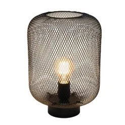 Metal Mesh Industrial Table Lamp Black - Simple Designs