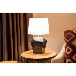 19.5" Carrol Geometric Table Lamp (Includes LED Light Bulb) Black - Decor Therapy -Desk Lamps sales shop unnamed file 2884