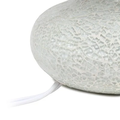 Mosaic Tiled Glass Genie Table Lamp with Fabric Shade White - Simple Designs 5 Mosaic Tiled Glass Genie Table Lamp with Fabric Shade White - Simple Designs - Image 5
