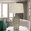 30" Pomezia Ceramic Table Lamp with Hardback Fabric Shade Pottery - Cal Lighting