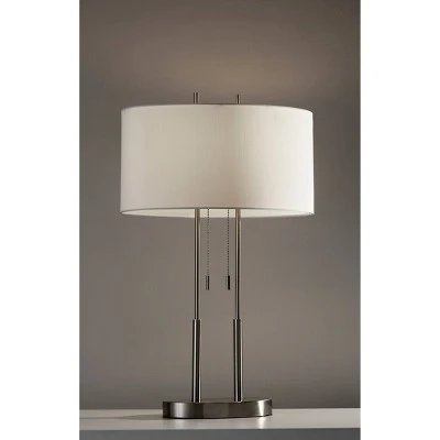 Duet Table Lamp Silver - Adesso 2 Duet Table Lamp Silver - Adesso - Image 2