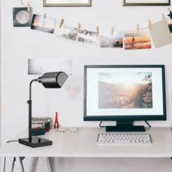 18" Adjustable Height Lucca Table Lamp Matte Black - Globe Electric 7 18" Adjustable Height Lucca Table Lamp Matte Black - Globe Electric -Desk Lamps sales shop unnamed file 2970