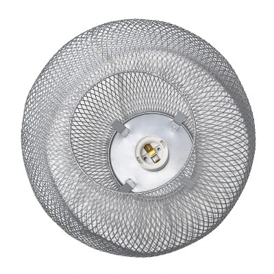 Metal Mesh Industrial Table Lamp Gray - Simple Designs 3 Metal Mesh Industrial Table Lamp Gray - Simple Designs - Image 3