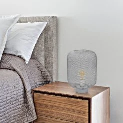 Metal Mesh Industrial Table Lamp Gray - Simple Designs 13 Metal Mesh Industrial Table Lamp Gray - Simple Designs -Desk Lamps sales shop unnamed file 2977