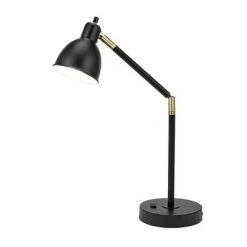 20.75" Adjustable Metal Desk Lamp with Accents Black - Cresswell Lighting -Desk Lamps sales shop unnamed file 303