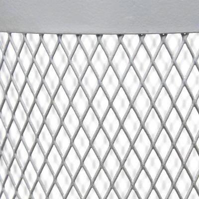 Mesh Cylindrical Steel Table Lamp Gray - Simple Designs 2 Mesh Cylindrical Steel Table Lamp Gray - Simple Designs - Image 2