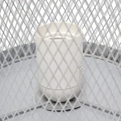 Mesh Cylindrical Steel Table Lamp Gray - Simple Designs 5 Mesh Cylindrical Steel Table Lamp Gray - Simple Designs - Image 5