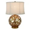 21" Strapped Steel Ball Table Lamp Antique Gold - Decor Therapy