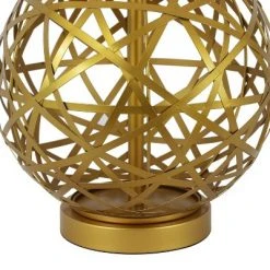 21" Strapped Steel Ball Table Lamp Antique Gold - Decor Therapy -Desk Lamps sales shop unnamed file 3053