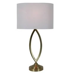 Decor Therapy 27" Sculpted Table Lamp Satin Brass - Decor Threapy
