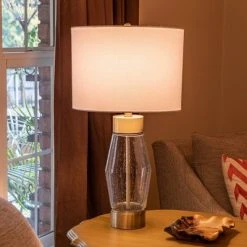 26.25" Glass and Metal Cadance Convex Table Lamp (Includes LED Light Bulb) Antique Brass - Decor Therapy 17 26.25" Glass and Metal Cadance Convex Table Lamp (Includes LED Light Bulb) Antique Brass - Decor Therapy -Desk Lamps sales shop unnamed file 3100