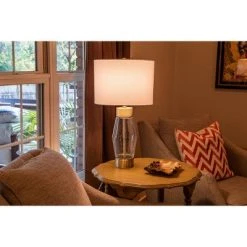 26.25" Glass and Metal Cadance Convex Table Lamp (Includes LED Light Bulb) Antique Brass - Decor Therapy 19 26.25" Glass and Metal Cadance Convex Table Lamp (Includes LED Light Bulb) Antique Brass - Decor Therapy -Desk Lamps sales shop unnamed file 3102