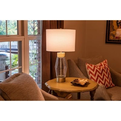26.25" Glass and Metal Cadance Convex Table Lamp (Includes LED Light Bulb) Antique Brass - Decor Therapy 10 26.25" Glass and Metal Cadance Convex Table Lamp (Includes LED Light Bulb) Antique Brass - Decor Therapy - Image 10