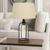 27" Clear Wood Ciney Table Lamp (Includes Light Bulb) Black - Cal Lighting