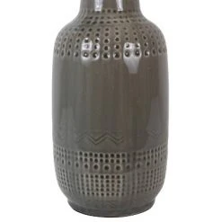 27" Patterned Ceramic Table Lamp Gray Glaze - Decor Therapy 11 27" Patterned Ceramic Table Lamp Gray Glaze - Decor Therapy -Desk Lamps sales shop unnamed file 3139
