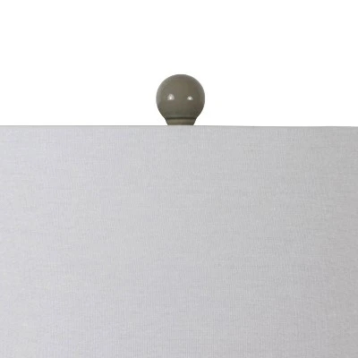 27" Patterned Ceramic Table Lamp Gray Glaze - Decor Therapy 4 27" Patterned Ceramic Table Lamp Gray Glaze - Decor Therapy - Image 4