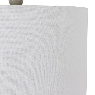 27" Patterned Ceramic Table Lamp Gray Glaze - Decor Therapy 5 27" Patterned Ceramic Table Lamp Gray Glaze - Decor Therapy - Image 5