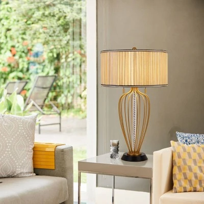 30" Metal Laval Table Lamp Antique Brass/Black - Cal Lighting 1 30" Metal Laval Table Lamp Antique Brass/Black - Cal Lighting