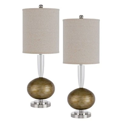 20.5" Crystal/Metal Table Lamp Sets Bronze - Cal Lighting 4 20.5" Crystal/Metal Table Lamp Sets Bronze - Cal Lighting - Image 4
