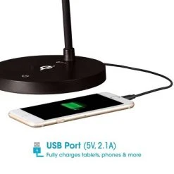 Shine Desk Lamp Wireless Charging (Includes LED Light Bulb) Black - OttLite -Desk Lamps sales shop unnamed file 321